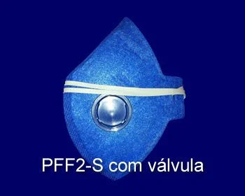 Máscara Descartável Pff2 Com Válvula Azul Alliance - Ca 39236