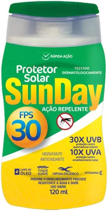 Protetor Solar Ação Repelente FPS 30 Sunday - 120 ML