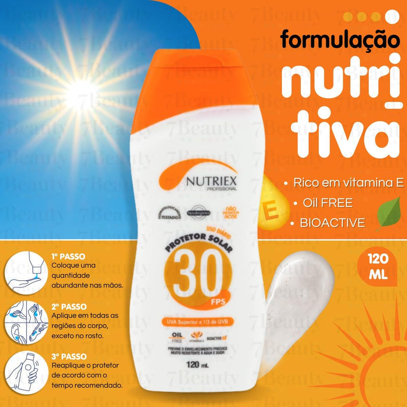 Protetor Solar Profissional 30 FPS - 120 ml - Nutriex