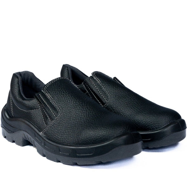 PELLICO CO 37.5 ブラック Sapato de Elástico em Couro com Bico Aço- Fortline CA 40526