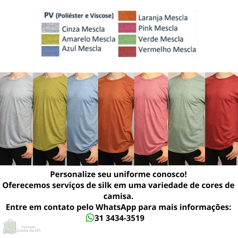 Camisa de Malha PV Diversas Cores - Manga Longa